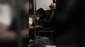 Straight Dude Gets a Blowjob In The Subway